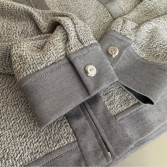 St. John Sport by Marie Gray Heathered Mixed Media Knit Jacket SIze Large - Picture 14 of 15